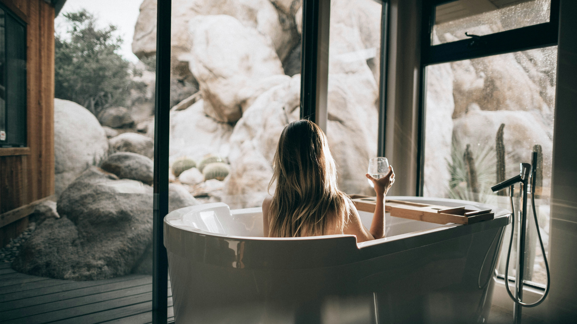 Hotel Kothmühle: Frau in der Badewanne