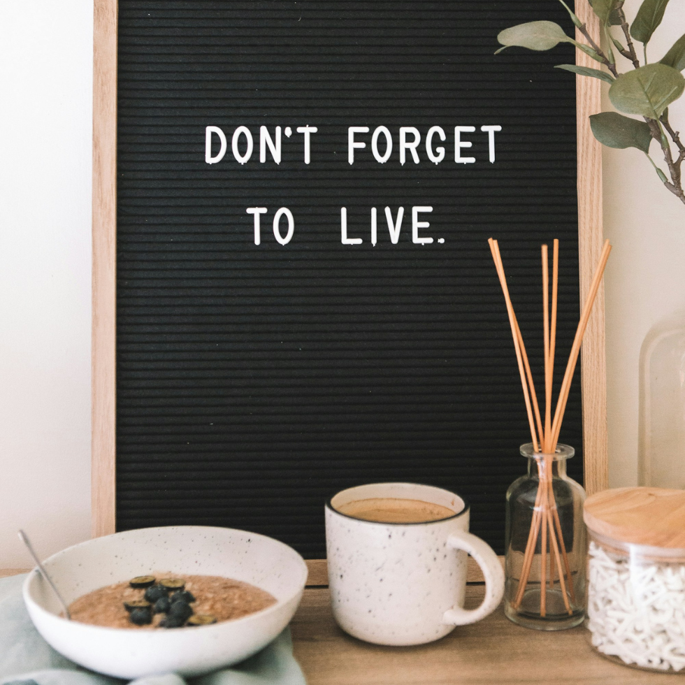 Hotel Kothmühle: Zitat "Don't forget to live"