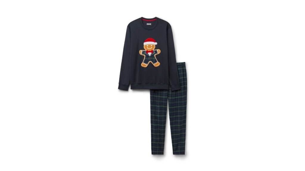 Pyjama mit Lebkuchen-Print für Herren