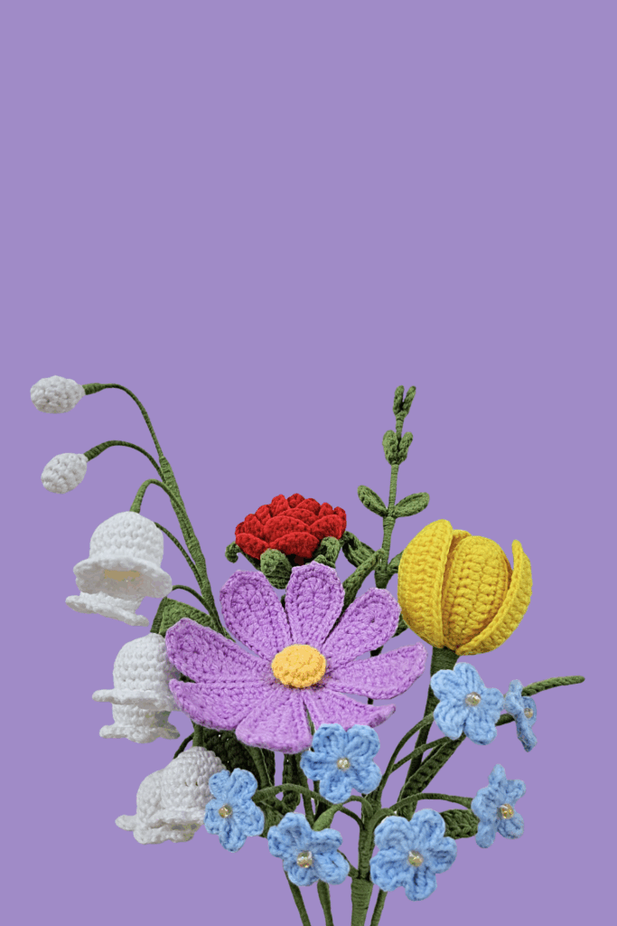 Gehäkelter Blumenstrauß