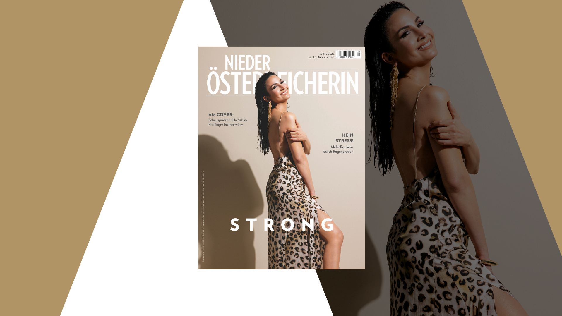 Sila Sahin-Radlinger am Cover der April-Ausgabe der Niederösterreicherin