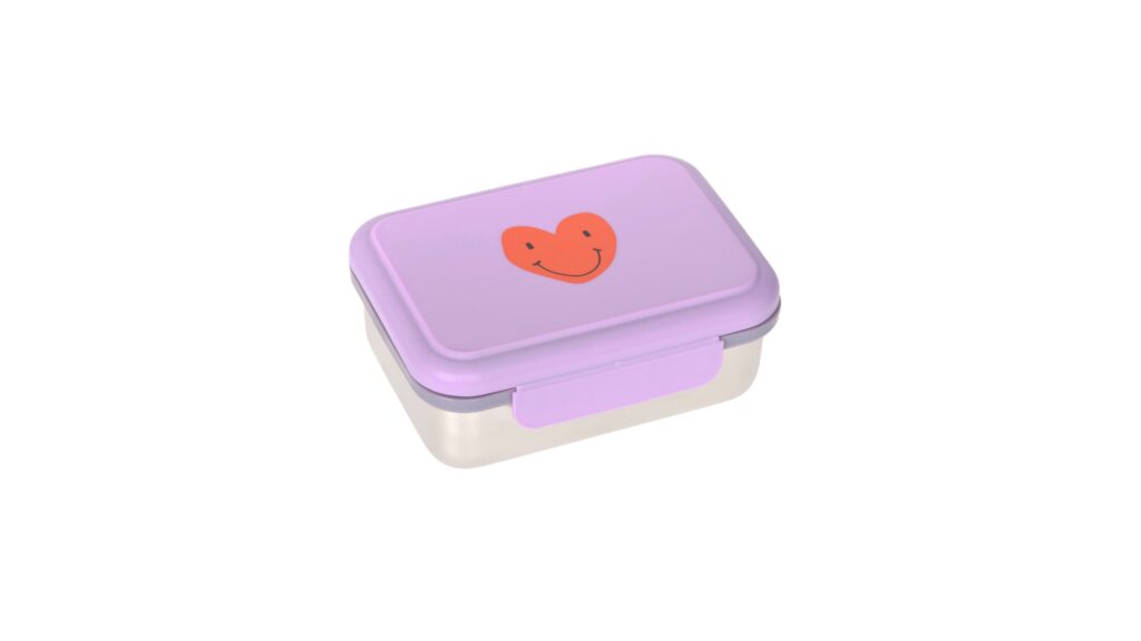 Edelstahl-Lunchbox mit buntem Deckel